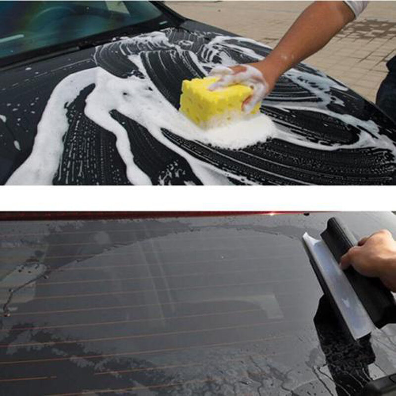 Flexible Soft Silicone Wiper Car Window Cleaning Glass Scraper Silicone Handy Squeegee Car Blade Clean Scraping Film Scraper