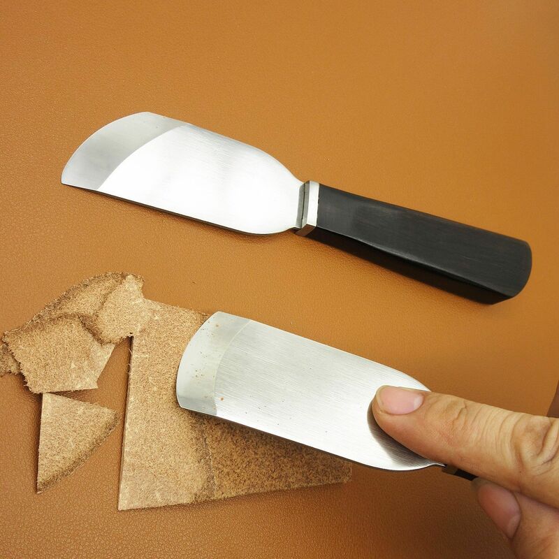 1 قطعة أداة قطع الجلود تقطيع السكاكين دليل لتقوم بها بنفسك الفولاذ المقاوم للصدأ الخياطة المنحوتات ترقق قطع الجلود الحرفية مقبض خشبي