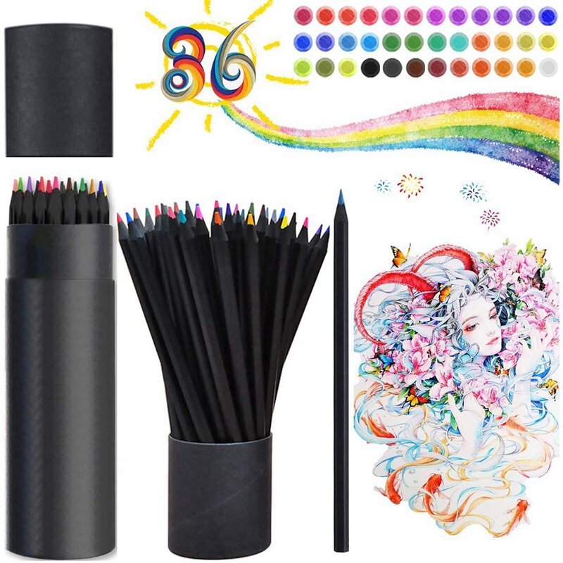 36 قطعة أقلام رصاص ملونة الرسم ، مجموعة أقلام رصاص قابلة للذوبان في الماء القائمة على النفط ، لا الشمع ، للأطفال والكبار الرسم ، العبث #4