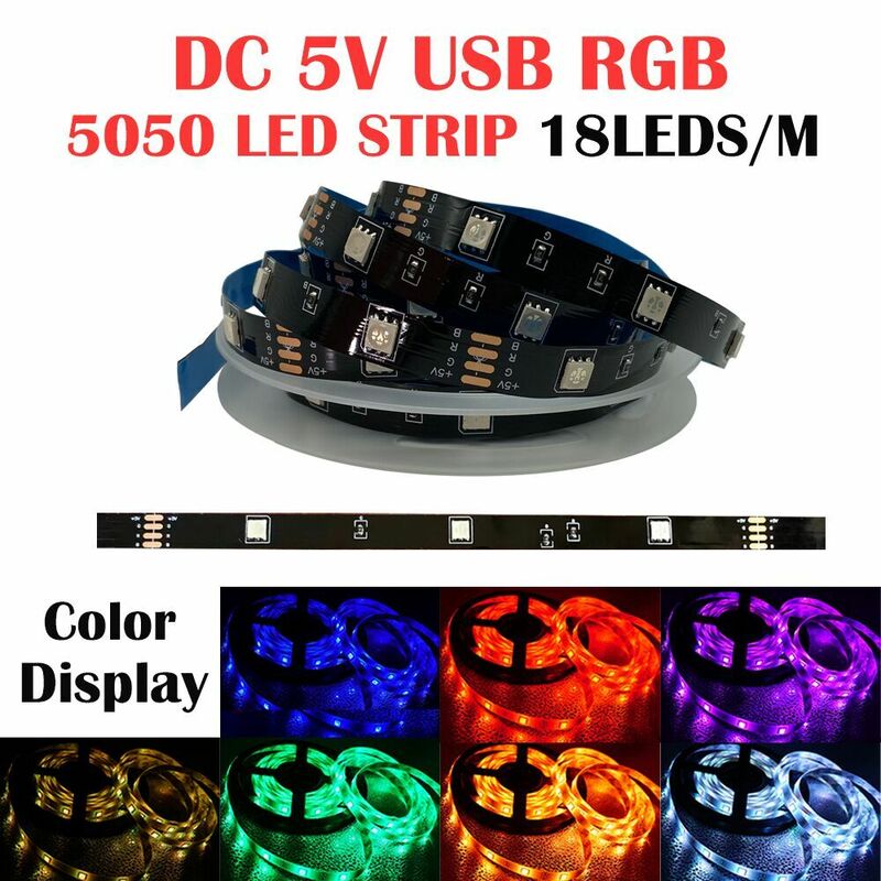 RGB LED شريط أضواء 5050 بلوتوث التحكم USB 5 فولت الأبيض مرنة مصباح الشريط ديود مهرجان فيتا نوم تيرا لوسيس مكتب التلفزيون لوز