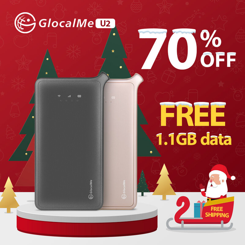 GlocalMe U2 4G موبايل هوت سبوت العالمية WiFi مع 1 GB البيانات العالمية التجوال مجانا على 100 البلدان-الذهب