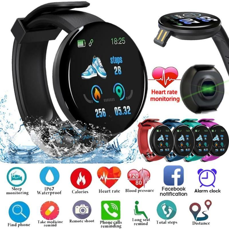 D18S ساعة ذكية شاشة ملونة سوار لياقة بدنية ضغط مراقب معدل ضربات القلب موضة الرياضة Smartwatch النساء الرجال