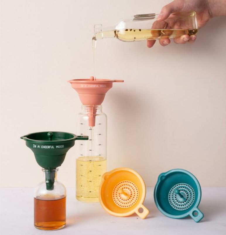 الإبداعية سيليكون للطي قمع المطبخ المنزلية متعددة الوظائف صغيرة قابلة للطي قمع زيت النبيذ قمع البوق أدوات مطبخ #2