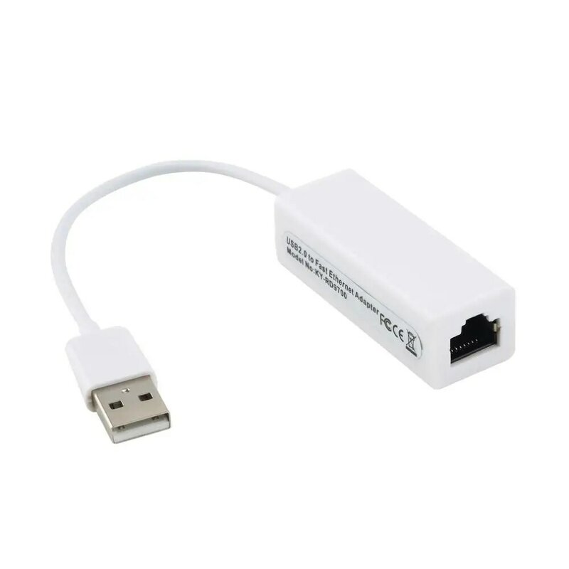 USB 2.0 إلى إيثرنت سريع 10/100 RJ45 شبكة LAN محول بطاقة دونغل 100Mb شحن مجاني/قطرة