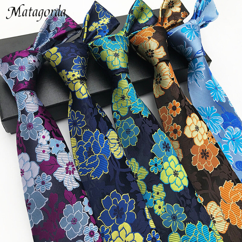 ربطة عنق ساتان حرير للرجال ، مقاس 8 سنتيمتر ، نمط زهور كبير ، ممتعة واحتفالية ، منسوجة بالزهور ، للبالغين ، توصيل مجاني