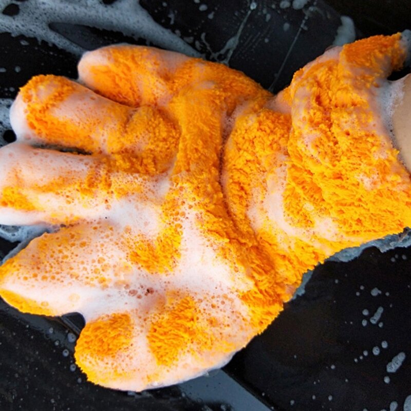 الرعاية قفازات لينة ستوكات لينة تنظيف أداة رمادي برتقالي رقيق الألياف لينة قفازات مقاومة الكيميائية قفازات 85AC