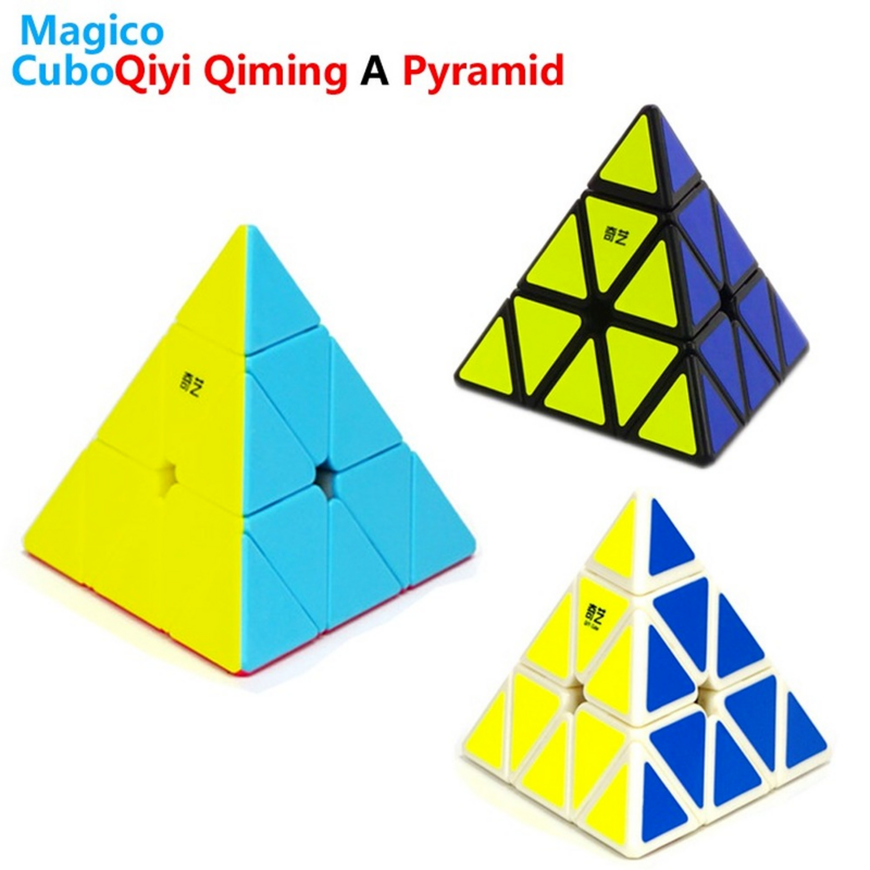 Qiyi QiMing مكعبات 3x3x3 مثلث سرعة المكعب السحري الهرم المهنية 3x3 Cubo Magico الألغاز ألعاب تعليمية للأطفال للبالغين