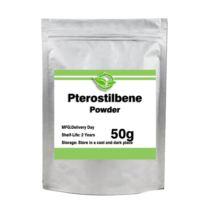 100% نقية الطبيعية Pterostilbene مسحوق المضادة للأكسدة المواد الخام التجميلية