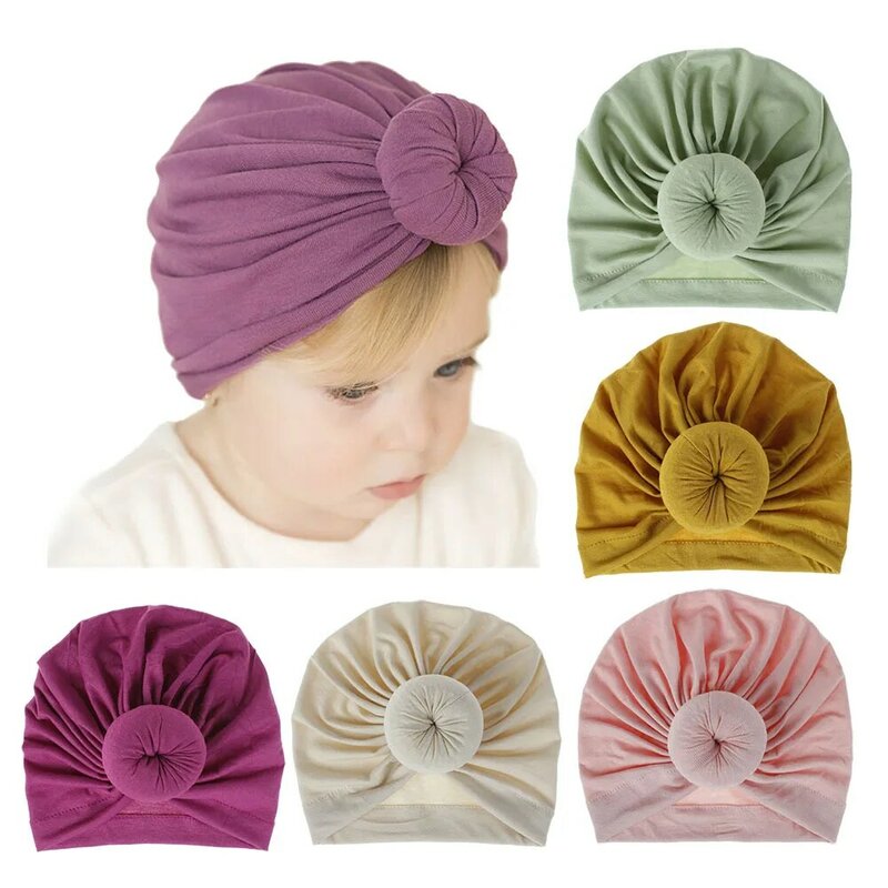 قبعة أطفال على شكل زهرة ، عمامة ناعمة ، قبعة لحديثي الولادة ، قبعة أطفال
