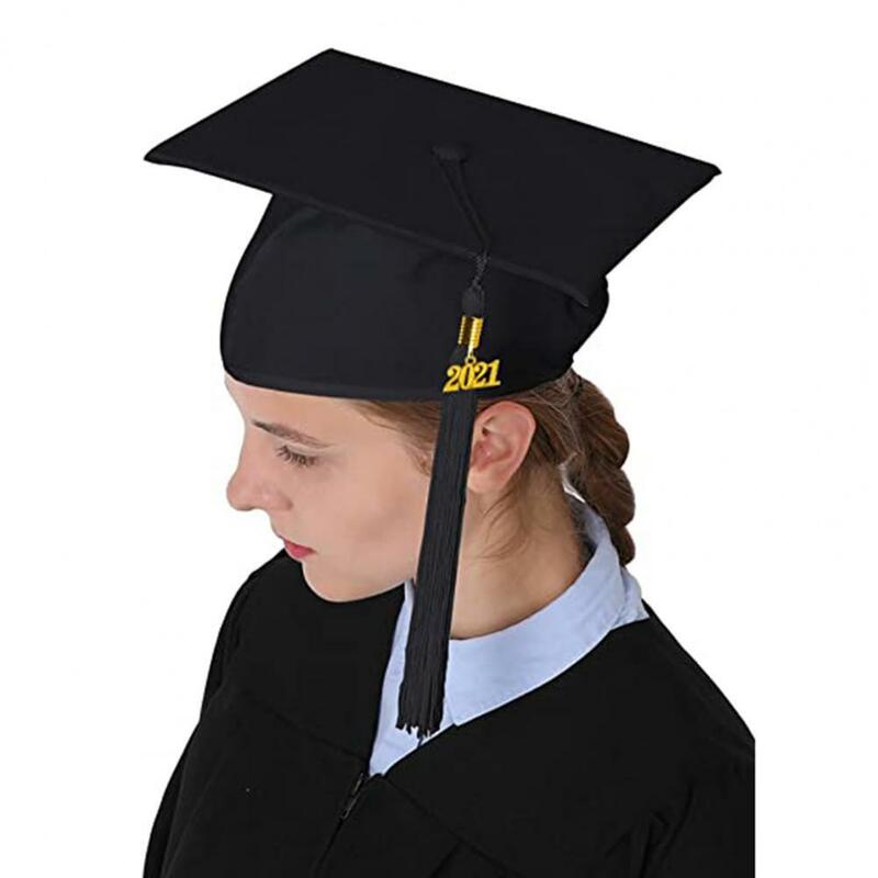 قبعة التخرج للجنسين الزخرفية البوليستر الكبار التخرج شرابة قبعة Bachelor