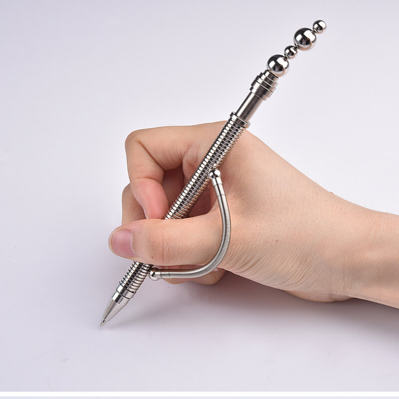 6 حبات مغناطيسية قوية الضغط فكر قلم حبر معدن توقيع هلام القلم الكتابة