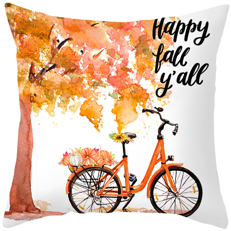 مابل ليف دراجة كيس وسادة سلسلة الخريف غطاء الوسادة غرفة نوم أريكة تتحول لسرير زينة حفلة عيد الشكر هالوين هدية