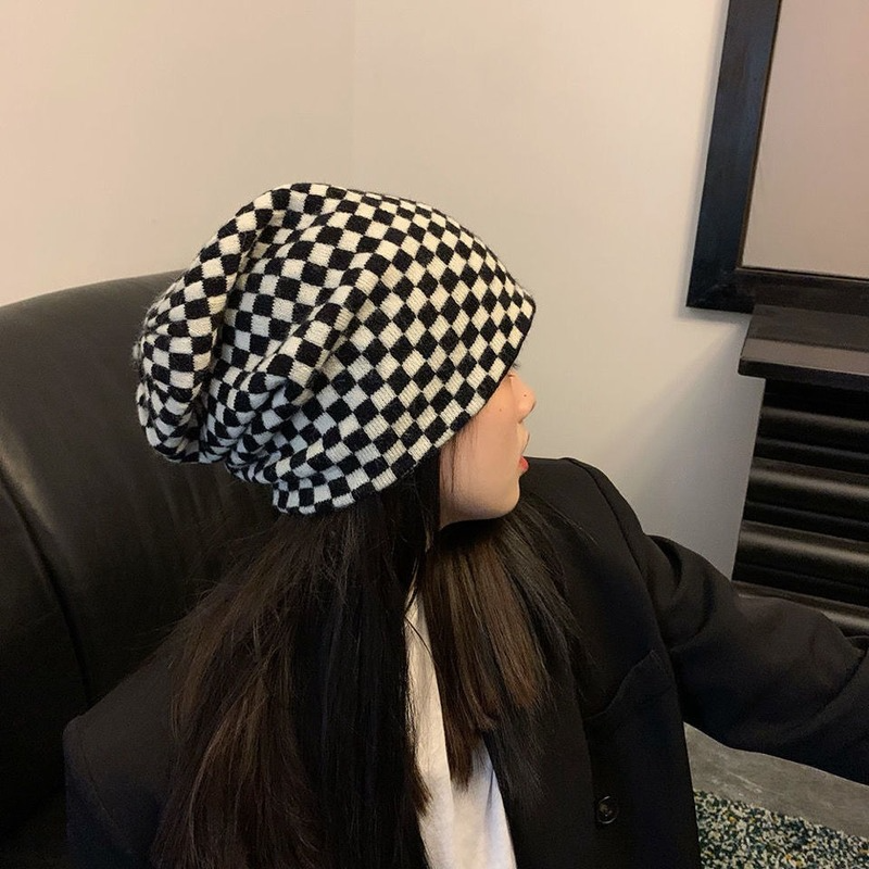 Skullies المرأة للجنسين الشتاء السببية منقوشة الحياكة شيك موضة الدافئة كل مباراة مختلف الألوان أنيقة مريحة Harajuku الكورية نمط