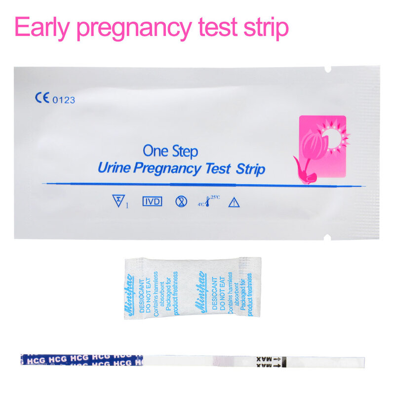 20 قطعة اختبار الحمل المبكر شرائط البول قياس 99% دقة النساء HCG مجموعات الاختبار المبكر المنزل الخاص توقع الطفل