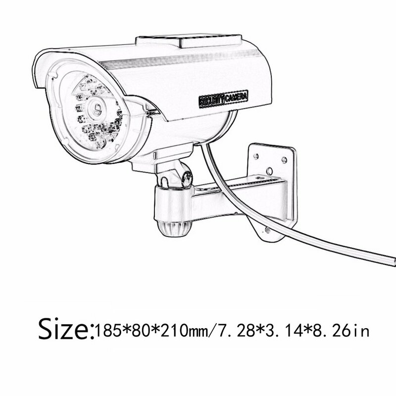 CCTV YZ-3302 تعمل بالطاقة الشمسية الأمن مراقبة كاميرا محاكاة مقاومة للماء وامض ضوء ليد أحمر كاميرا فيديو مكافحة سرقة