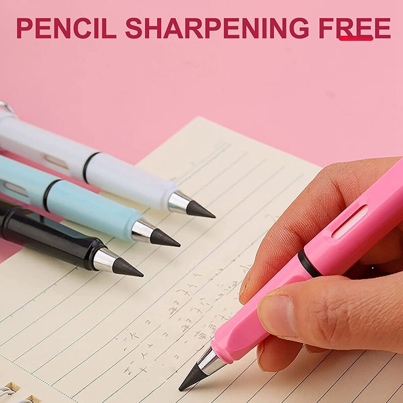 6 قطعة أقلام الحبر الأبدية ، رئيس قلم رصاص الأبدية ، والتكنولوجيا المحمولة غير محدود الكتابة قلم رصاص الأبدية