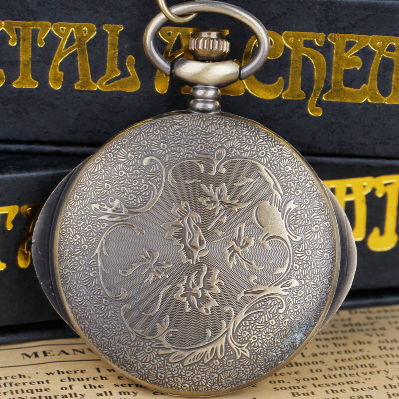 ريترو عين Agamo علبة مستديرة الشكل كوارتز ساعة الجيب مجوهرات قلادة قلادة سلسلة هدايا للرجال والنساء