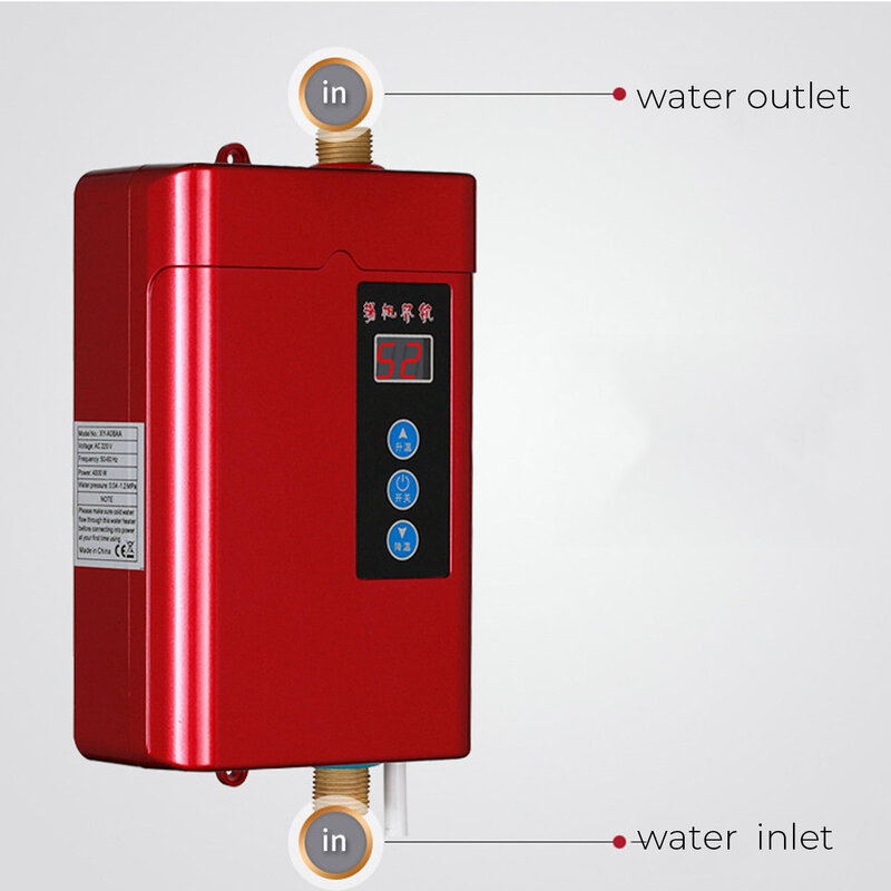 4000 واط 110-240 فولت لحظة الكهربائية سخان المياه بدون خزان سخان المياه الساخن لحظية نظام سخان المياه للمطبخ الحمام