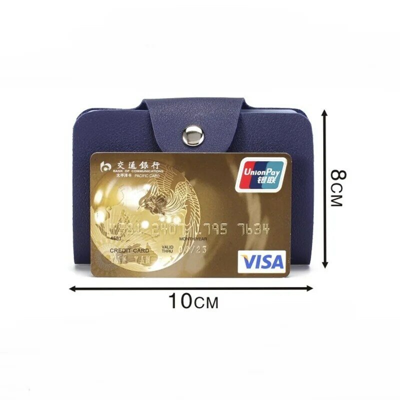 الجلود وظيفة 24 بت بطاقة حافظة حامل بطاقة الأعمال الرجال النساء الائتمان جواز حافظة للبطاقات الهوية جواز سفر بطاقة المحفظة ألوان عشوائية