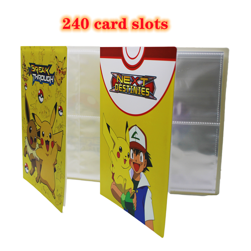 بوكيمون ألبوم البطاقات بوكيمون بطاقة كتاب للأطفال أنيمي بطاقة جمع 240 فتحات بطاقة هدايا عيد الميلاد للأطفال