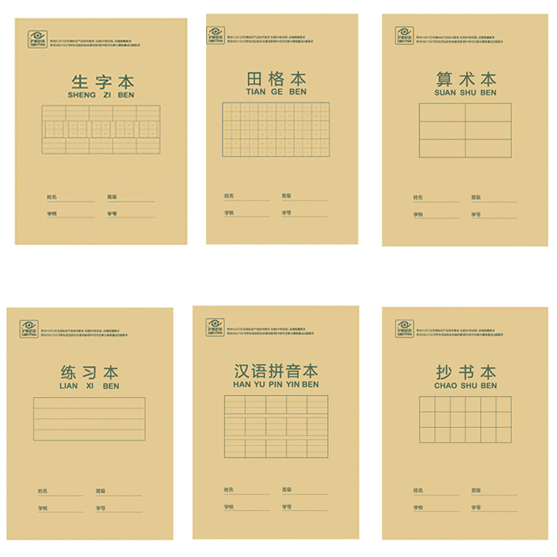 10 قطعة/المجموعة الأحرف الصينية هان زي ممارسة مصنف الممارسة الكتابة الصينية القلم قلم الخط تيان Ge اللوازم المدرسية