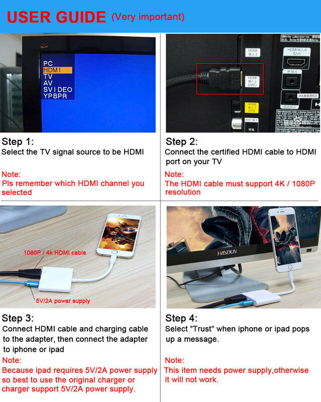 البرق إلى HDMI متوافق 4K الرقمية AV محول آيفون إلى HDMI كابل لباد آيفون X XR XS العارض كابل