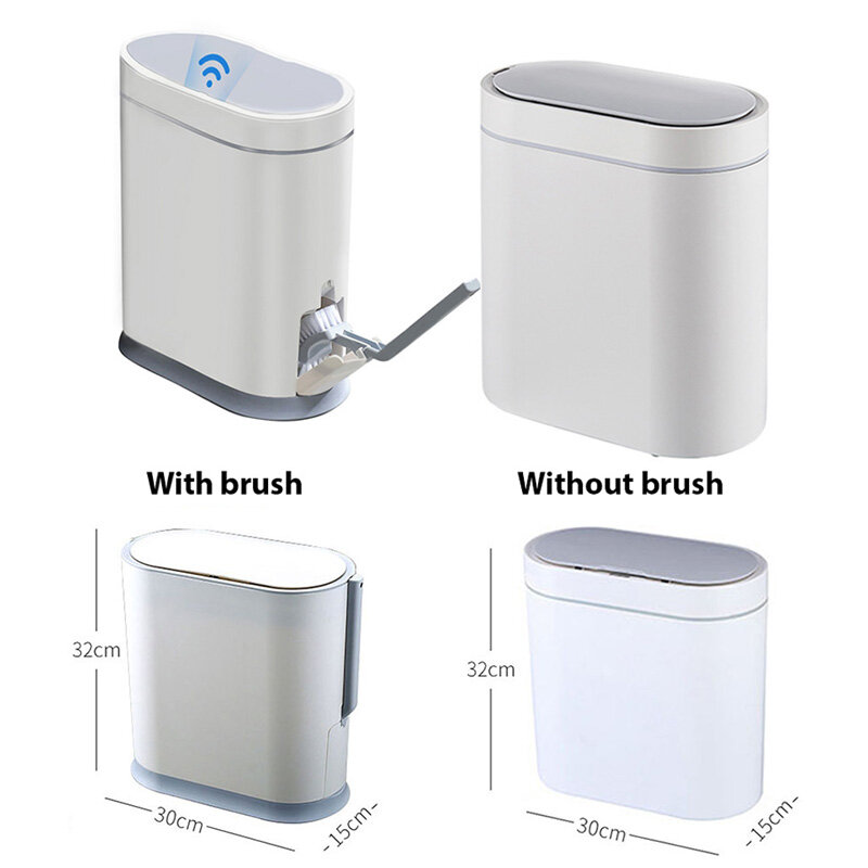 Joybos الذكية صندوق مهملات بمستشر يمكن الإلكترونية التلقائي الحمام النفايات سلة القمامة المرحاض المنزلية مقاوم للماء التماس ضيق الاستشعار بن