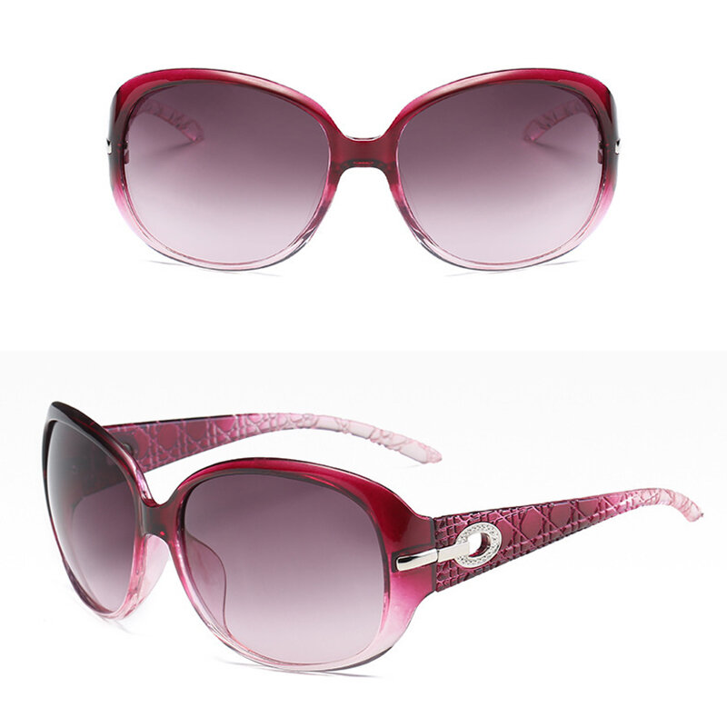 جديد النظارات الشمسية النساء العلامة التجارية مصمم نظارات شمسية الموضة الكلاسيكية إطار كبير نظارات الإناث Vintage Oculos دي سول