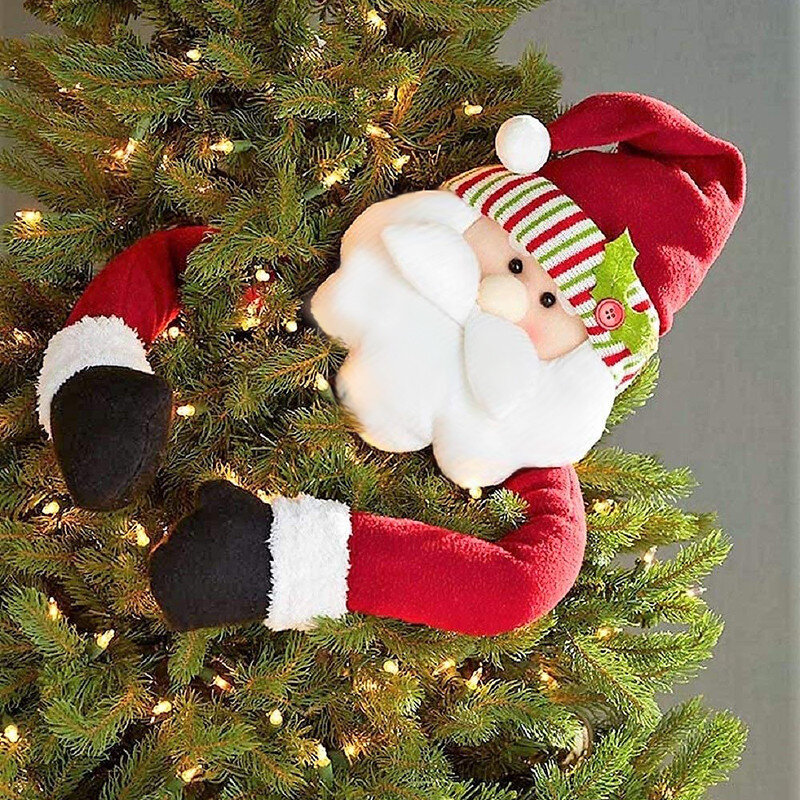 108 سنتيمتر سانتا كلوز عناق شجرة دمية جديد لطيف ثلج شجرة عيد الميلاد زخرفة للمنزل غرفة جو احتفالي عيد الميلاد قلادة ديكور