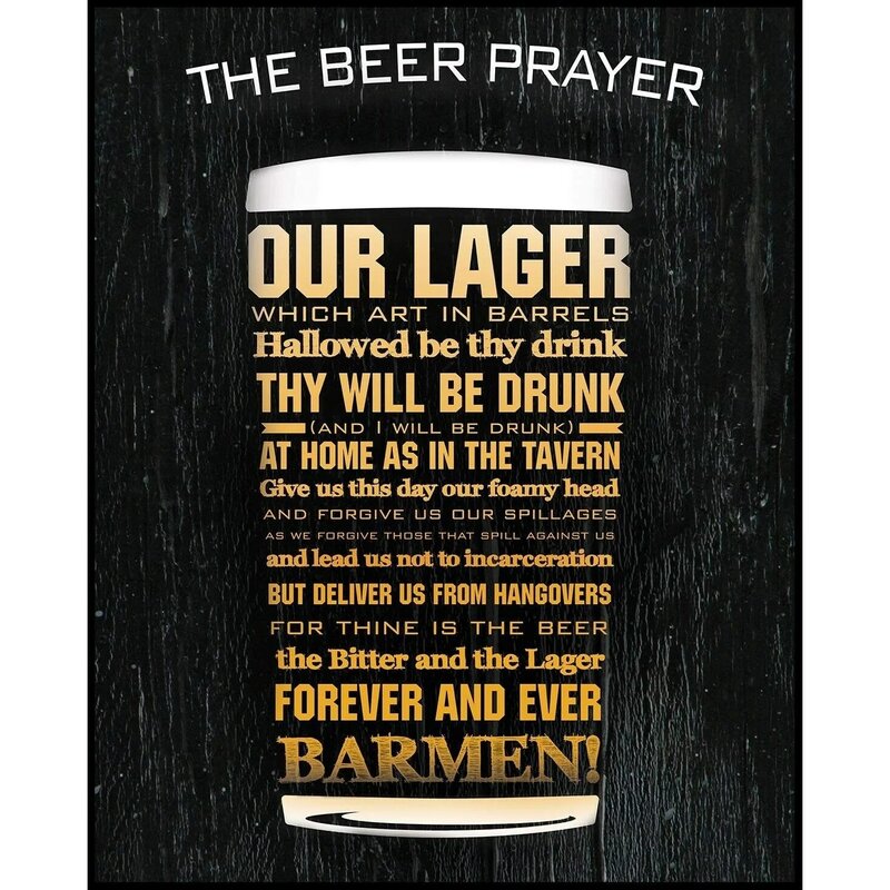 البيرة الصلاة علامة معدنية خمر ، الرجعية ، رث شيك ، القصدير لوحة الحائط ، العشاء الأمريكية ، رجل الكهف ، بار (العادية 20 سنتيمتر x 15 سنتيمتر) #2