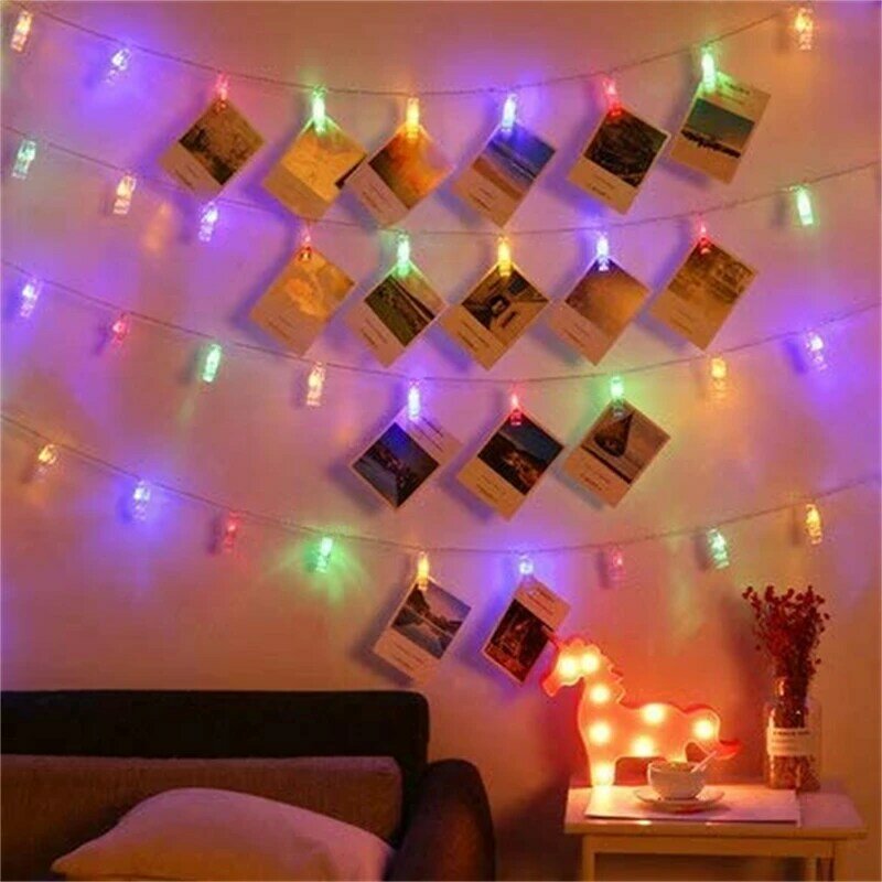 LED سلسلة أضواء 10/6/3/2 متر صور كليب الجنية أضواء USB لتقوم بها بنفسك مقاوم للماء جارلاند أضواء لعيد الميلاد الزفاف غرفة نوم الديكور
