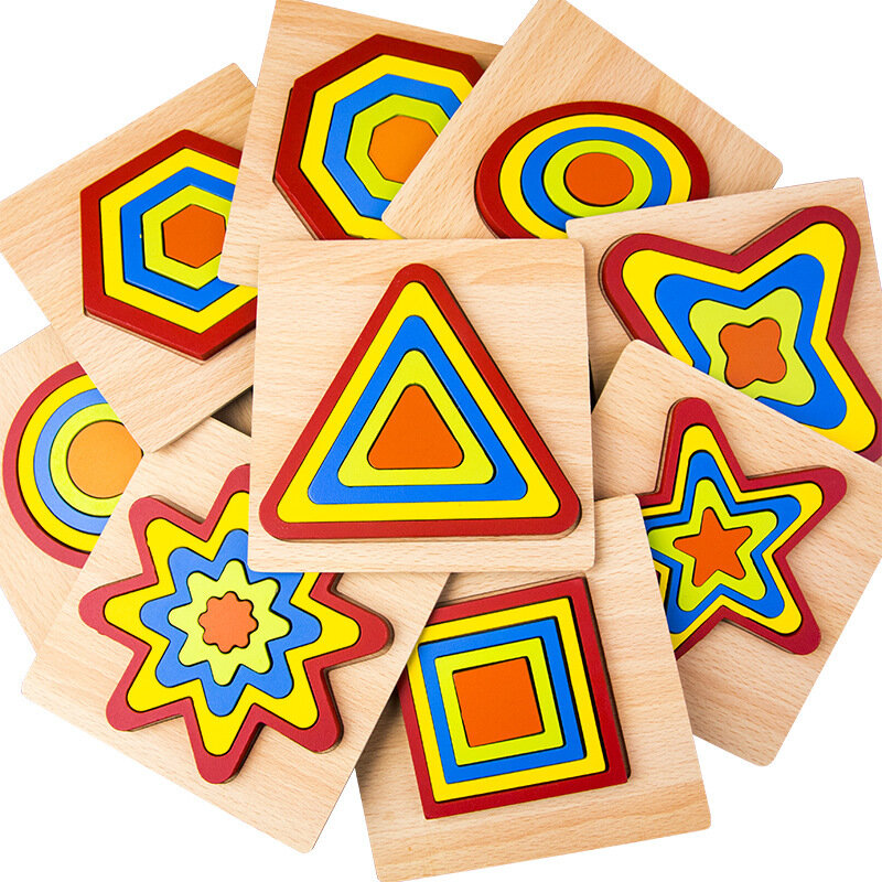 2020 لعبة جديدة مونتيسوري لعبة تعليمية خشبية الأطفال أطفال طفل ألعاب مضحكة لغز ممارسة الذكاء لغز Tangram