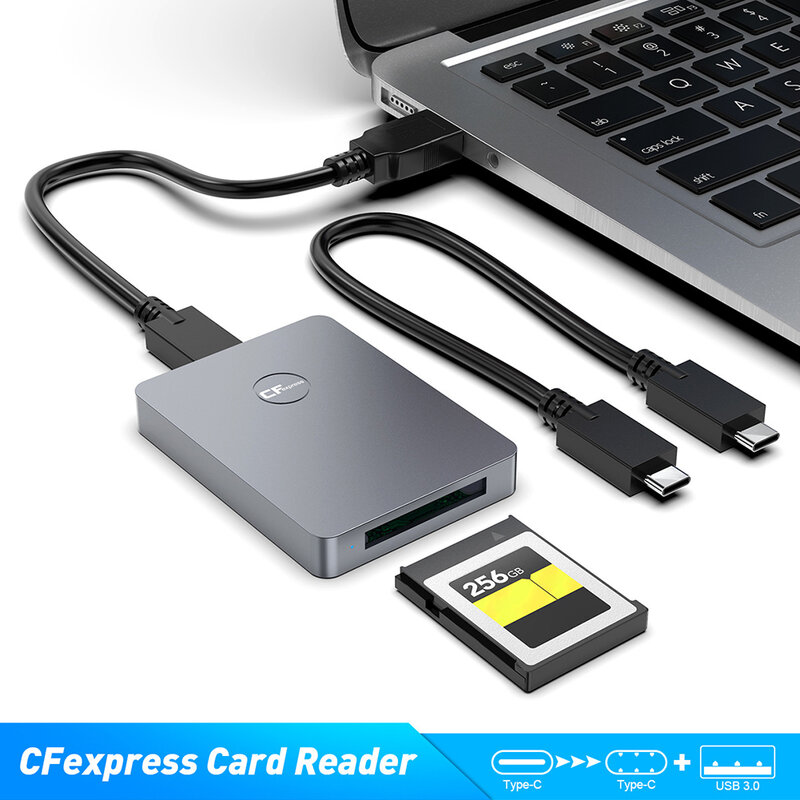 قارئ بطاقة USB CFexpress نوع B قارئ بطاقة USB3.1 Gen2 محول 10 Gbps ل Win XP و كابل ل SLR ملحقات للكمبيوتر المحمول Cardreader