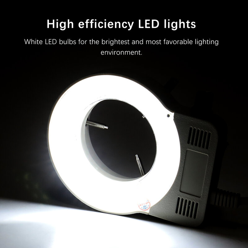 LED ضوء مستدير لمصباح المجهر لسطوع المجهر ضوء المجهر قابل للتعديل