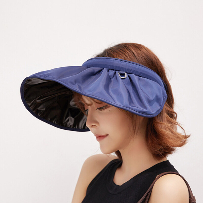 قبعة شمسية صيفية للنساء ، مضادة للأشعة فوق البنفسجية ، قابلة للطي ، واسعة الحواف ، قبعة رياضية خارجية