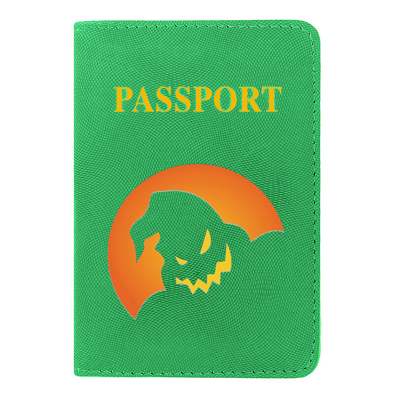 الكلاسيكية هالوين مخيف اليقطين الطباعة النساء الرجال غطاء جواز سفر حامل جواز سفر جلدية حامل بطاقات التعريف الشخصية محفظة هدية