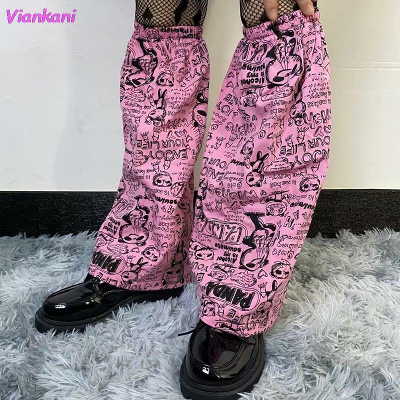 المرأة الحلو Y2k لطيف عادية منتصف العجل جورب بولي Strap حزام Strudent كول الأساسية الشارع الشهير جميل الكرتون طباعة 2021 سيدة جوارب السيقان الوردي
