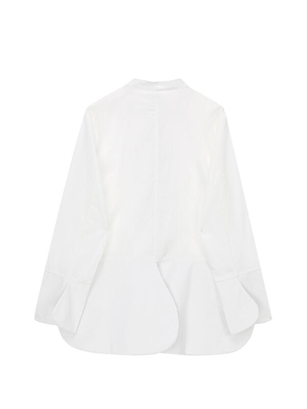 ربيع جديد نساء موضة تصميم قميص Blouses البلوزات فضفاضة عادية كم طويل الكورية نمط الإناث مكتب السيدات شيك بلوزة