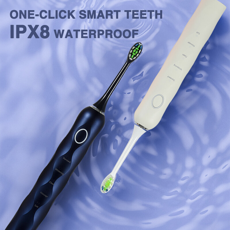 Boyakang سونيك فرشاة الأسنان الكهربائية القابلة لإعادة الشحن ذكي تذكير IPX8 مقاوم للماء دوبونت شعيرات USB شحن BYK27 #4