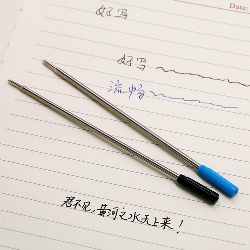 قلم حبر جاف معدني ، إعادة تعبئة ، 1.0 مللي متر ، طول 11.6 سنتيمتر ، بديل ، إعادة تعبئة ، قلم أسود من الفولاذ ، أزرق و S M8S6 ، بالجملة