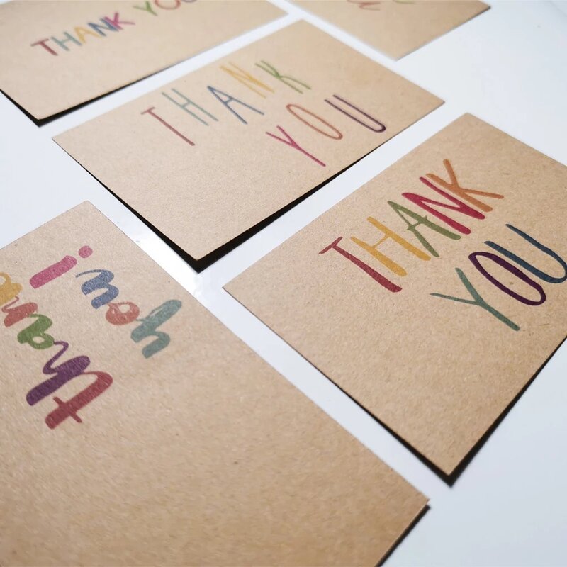 كرافت ورقة 30 قطعة/الحزمة شكرا لك بطاقة لدعم الأعمال حزمة الديكور "شكرا لك" بطاقة الأعمال DIY بها بنفسك بطاقة اليدوية