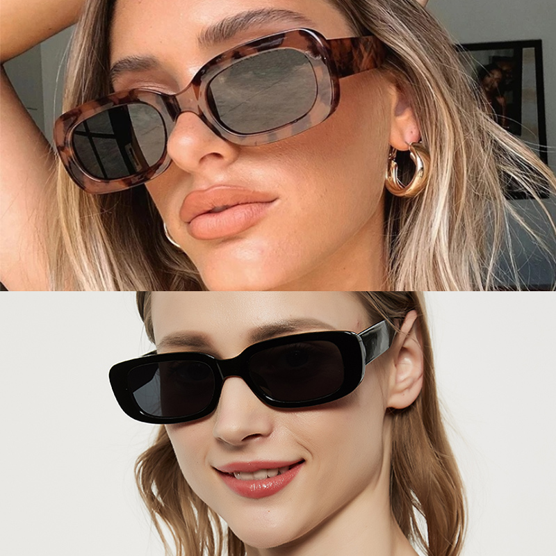 صغيرة مستطيل النظارات الشمسية النساء Vintage العلامة التجارية مصمم مربع نظارات شمسية ظلال الإناث موضة القيادة نظارات Gafas Hombre
