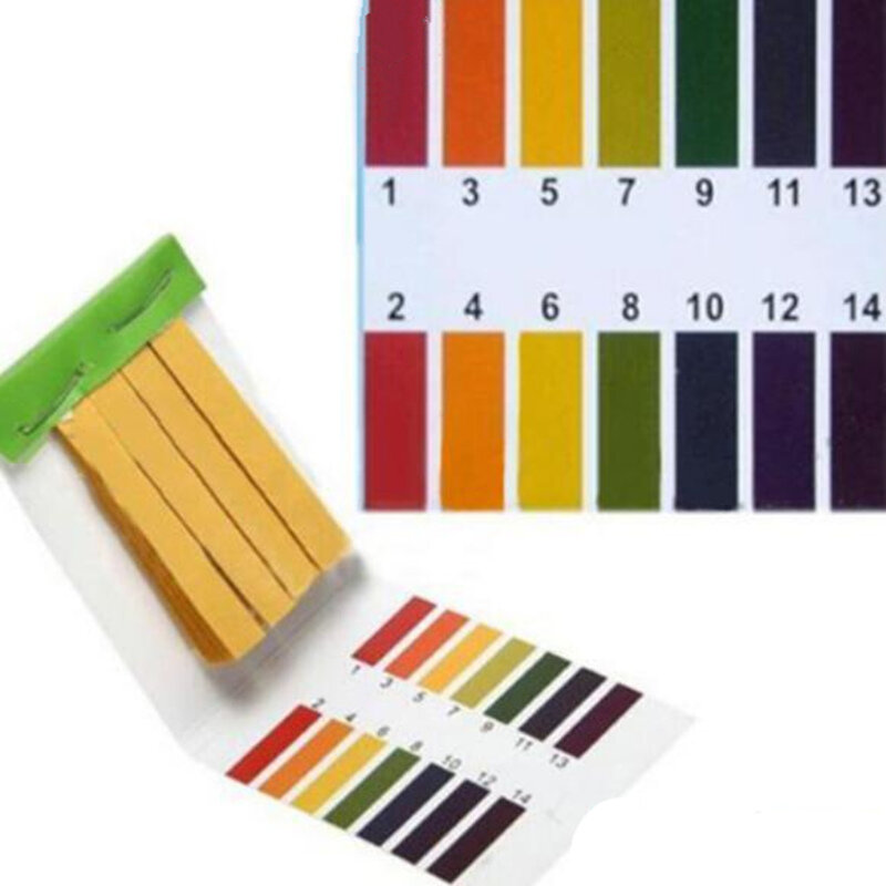 1set = 80 Strips! Professional 1-14 pH litmus paper ph test strips water cosmetics soil Acidity test Strips with control card