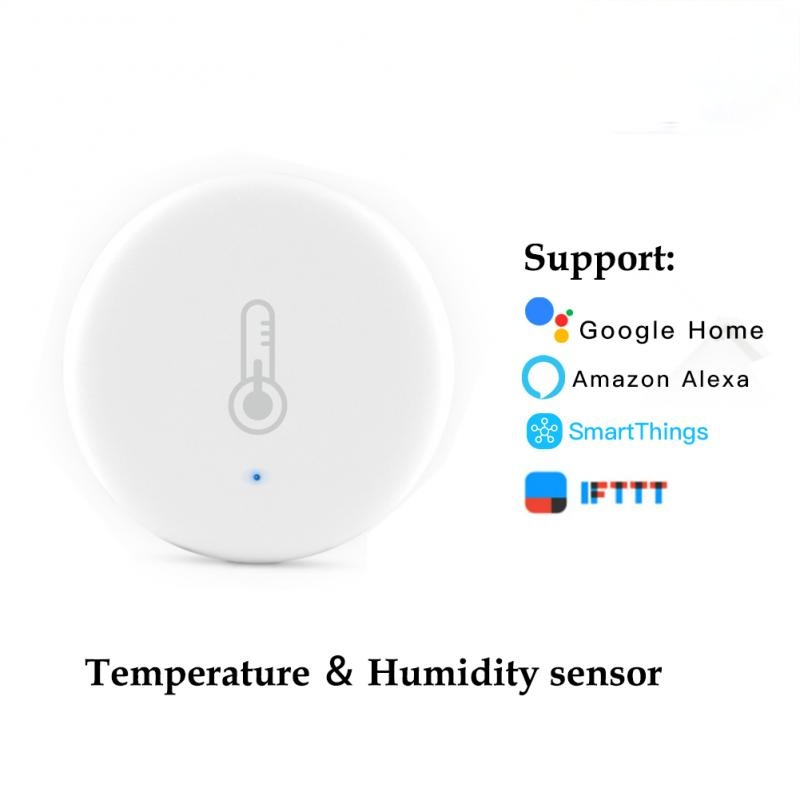 زيجبي مستشعر درجة الحرارة الرطوبة كاشف واي فاي المنزل الرطوبة ميزان الحرارة دعم جوجل smartarts ifttt