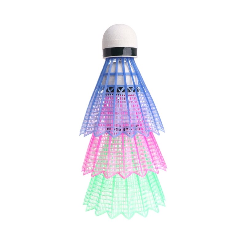 3 قطعة LED متوهجة تضيء البلاستيك الريشة الريشة كرات إضاءة ملوّنة