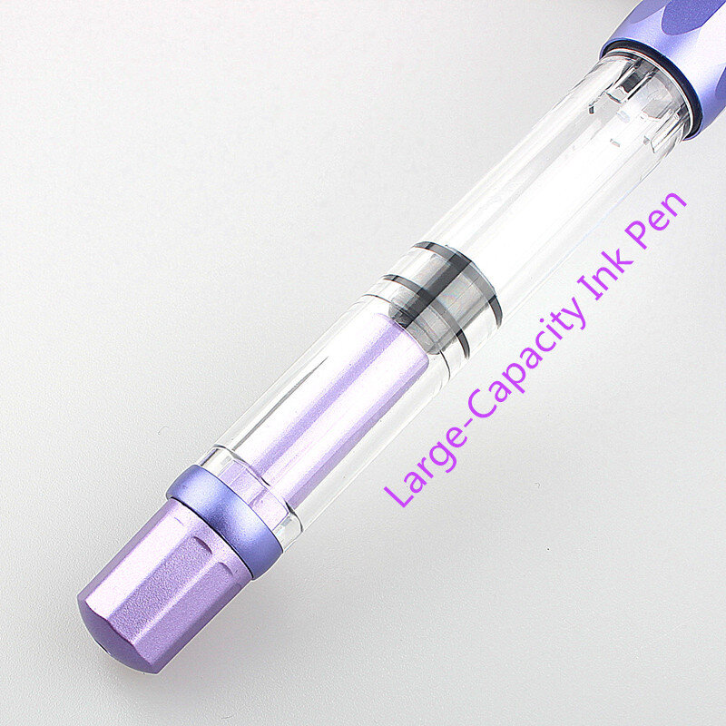 قلم حبر T018 معدني وشفاف فراغ ملء الفولاذ المقاوم للصدأ نافورة القلم F 0.5 مللي متر/EF0.38MM بنك الاستثمار القومي هدية اللوازم المكتبية