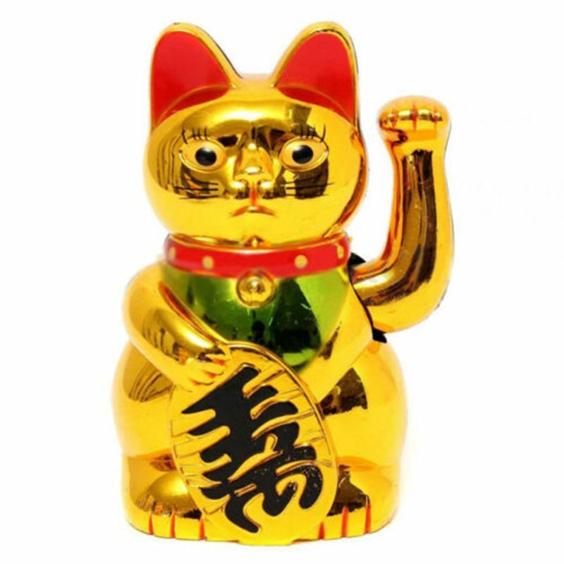 ثروة يلوحون اليد القط الصينية محظوظ القط الذهب Maneki Neko لطيف محظوظ القط الكهربائية الحرفية الفن متجر المنزل فندق متجر الديكور