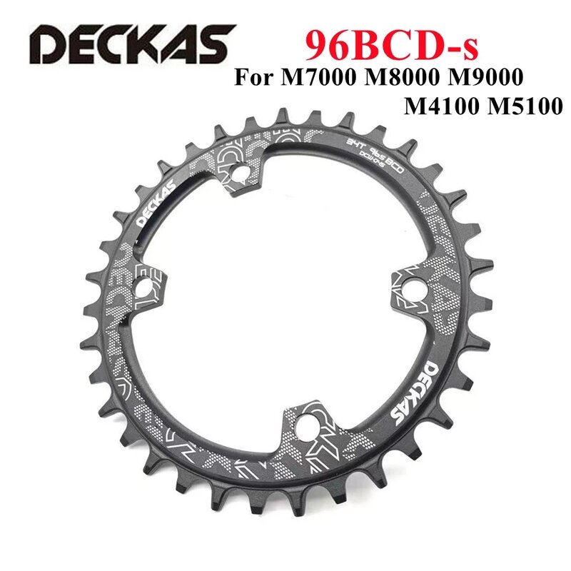 Deckas 96bcd دراجة جبلية مستديرة Chainring BCD 96 مللي متر 32/34/36/38T تاج لوحة أجزاء ل M7000 M8000 M4100 M5100 دراجة كرنك #1