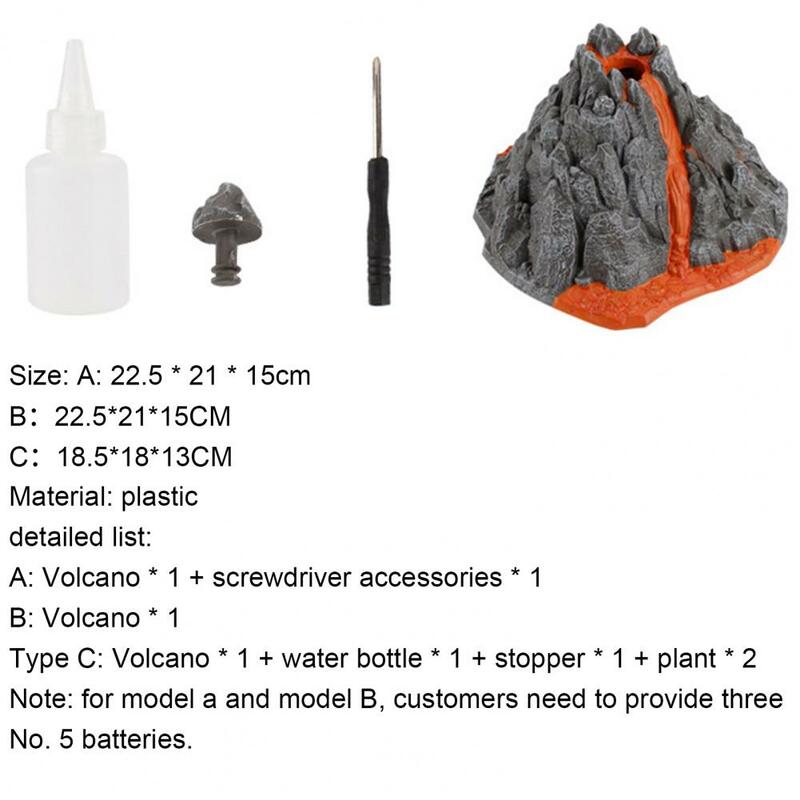 نموذج بركاني مقلد للأطفال ، بخاخات ديناصورات تفاعلية ممتعة ، نموذج بركاني ، لعبة أطفال