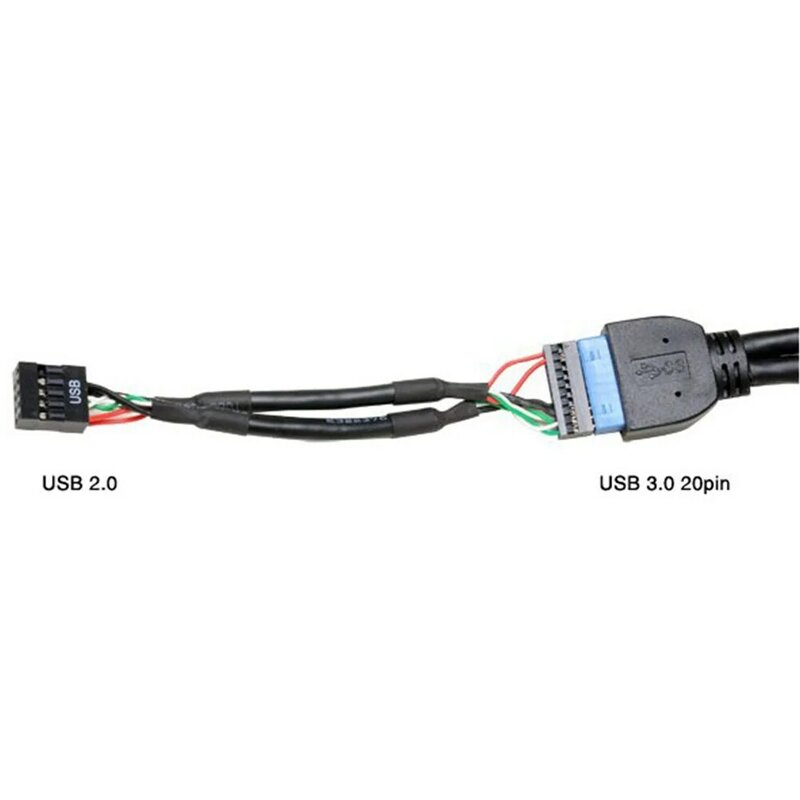 USB 2.0 9 دبوس أسود اللوحة الرئيسية اللوحة الأمامية محول الذكور إلى الإناث العالمي تمديد كابل التوسع المحمولة